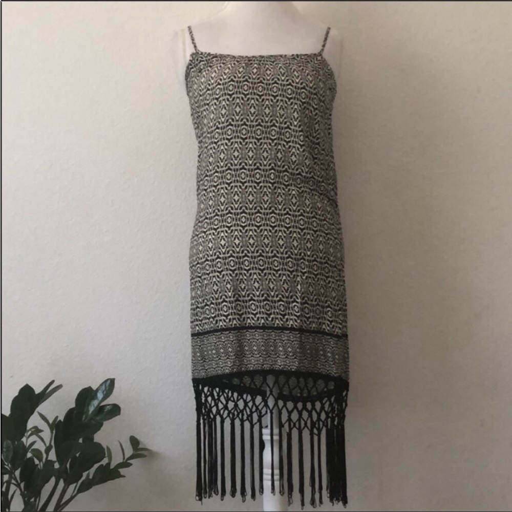 Style London Tribal Pattern Fringe Summer Dress